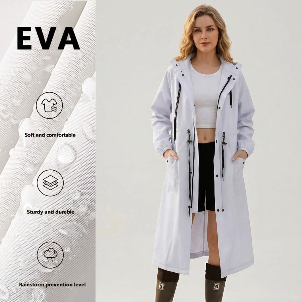 Women Long Waterproof Rain Jac - مراجعة Women'S Fashion Rain Jacket وسعره