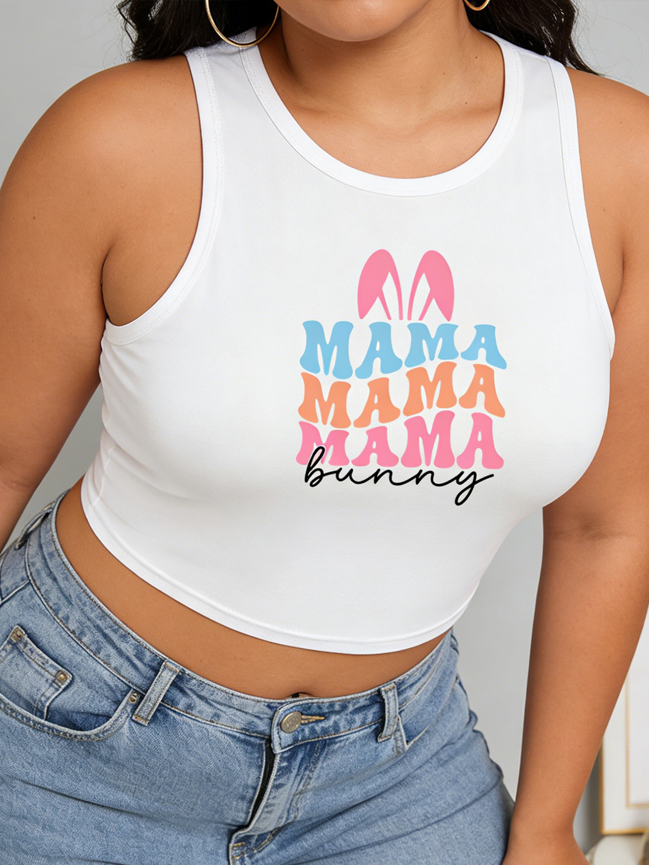 Large size Easter pattern prin - مراجعة Women'S Fashion Vest Tops وسعره