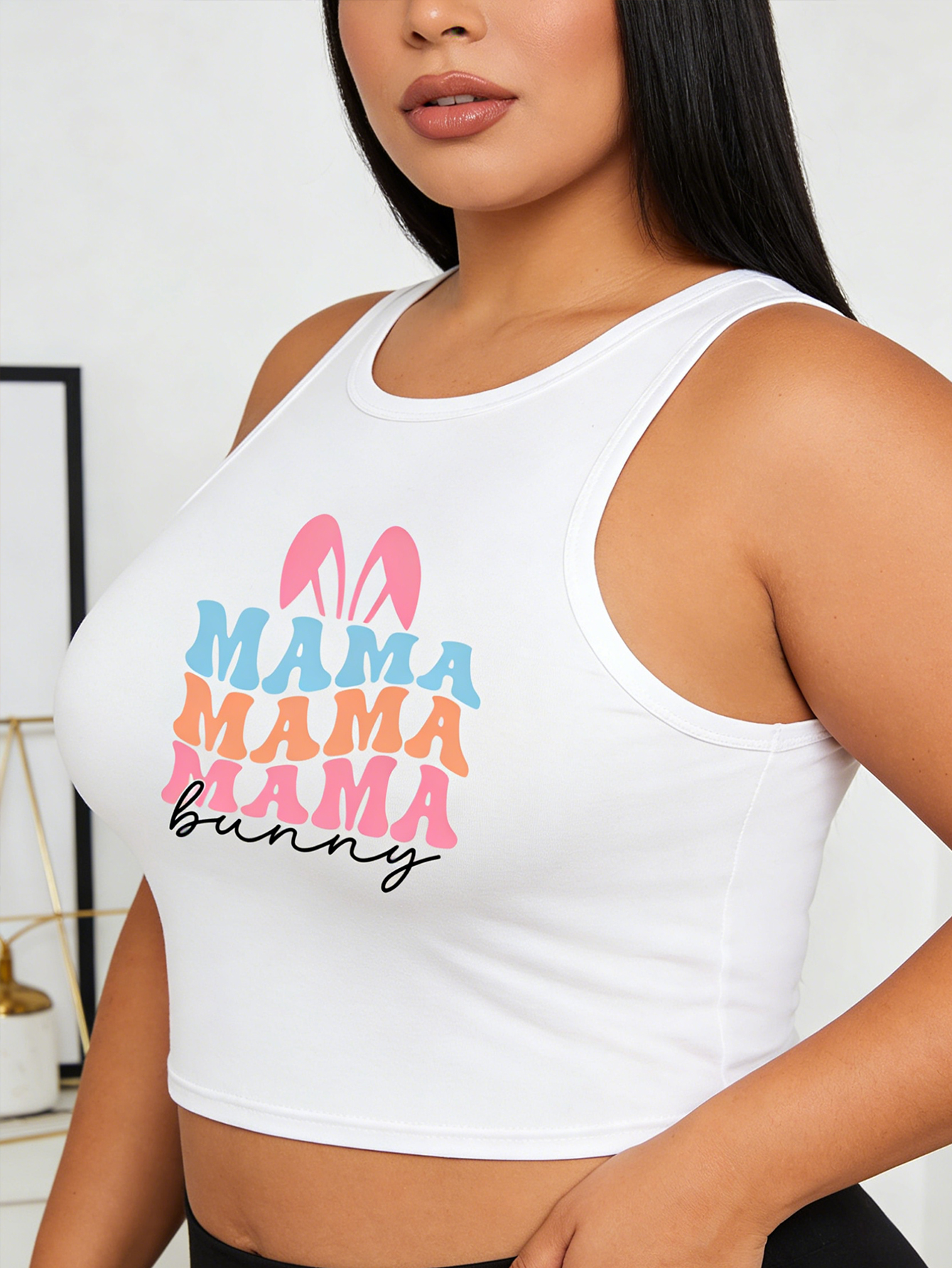 Large size Easter pattern prin - مراجعة Women'S Fashion Vest Tops وسعره