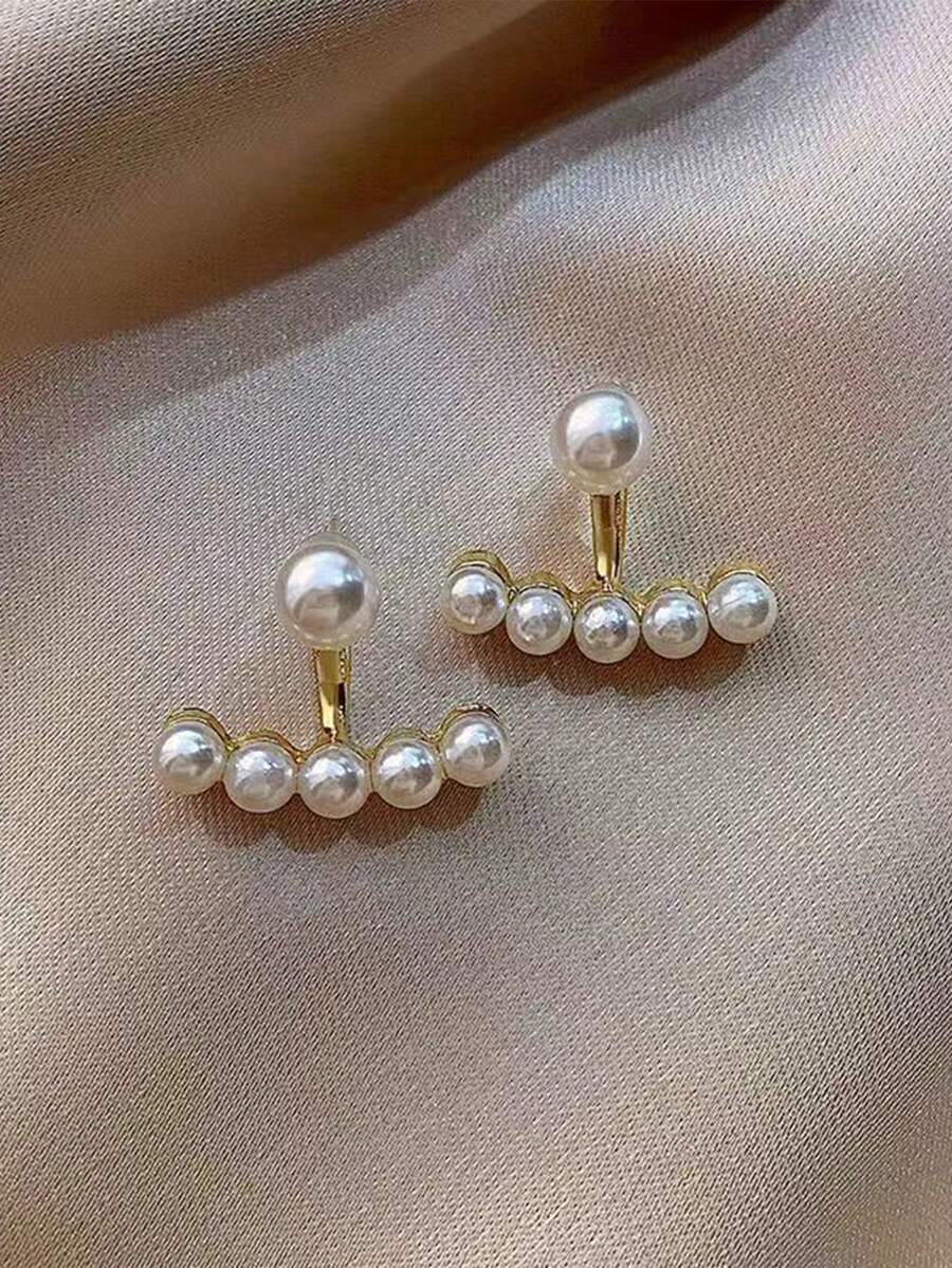 1pair Minimalist Heart Pearl S - مراجعة Women'S Fashion Earrings وسعره