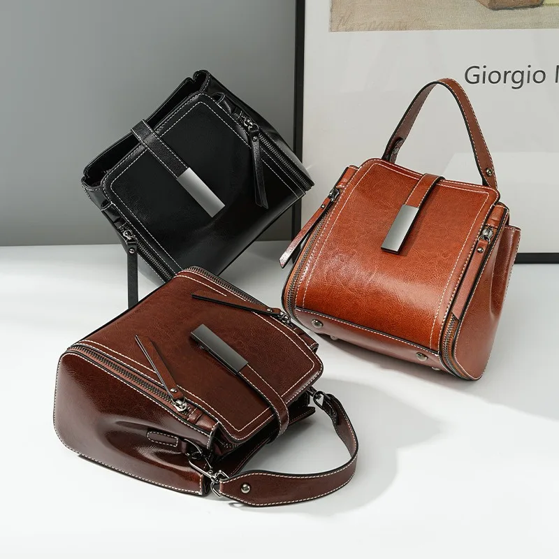 Fashionable Oil Wax Leather Wo - مراجعة Women'S Fashion In 1920 وسعره