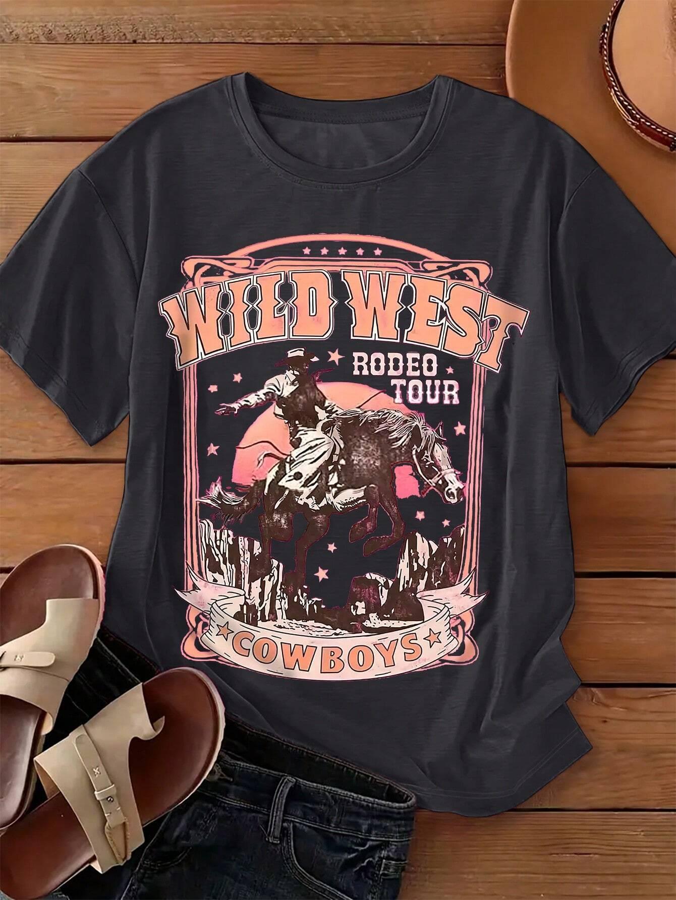 Wild West Cowboys Printing Wom - مراجعة Women'S Fashion Wild West وسعره