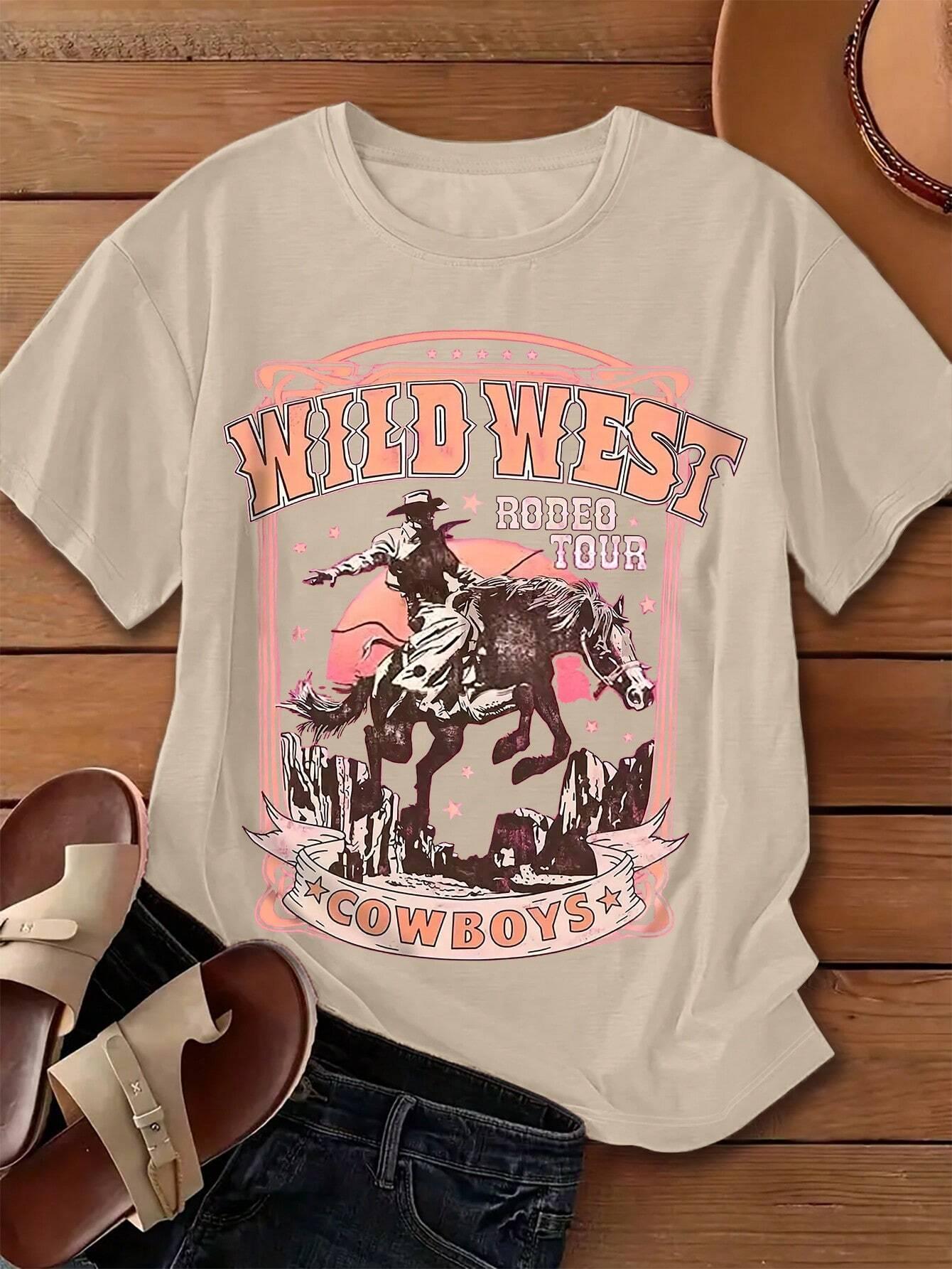 Wild West Cowboys Printing Wom - مراجعة Women'S Fashion Wild West وسعره