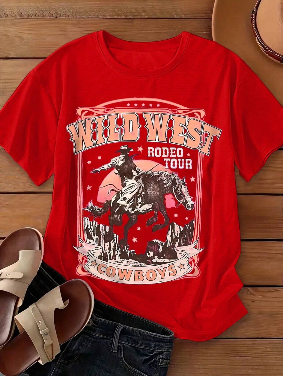 Wild West Cowboys Printing Wom - مراجعة Women'S Fashion Wild West وسعره