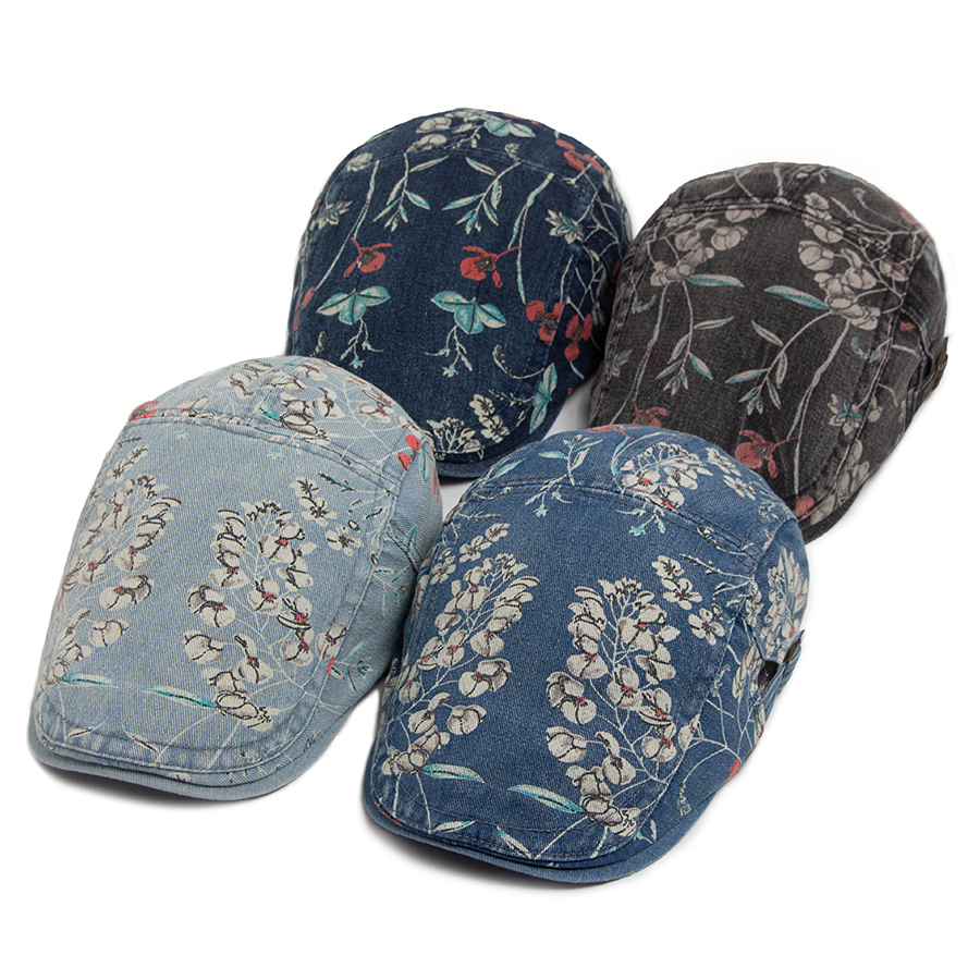 New Vintage Print Denim Beret  - مراجعة Women Fashion Nz وسعره