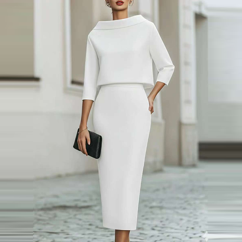 Elegant Solid Slim Half Skirts - مراجعة Women'S Fashion Quarter Zip وسعره