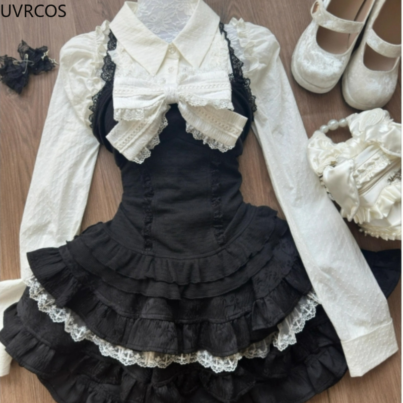 Y2k Aesthetic Lolita Style 3 P - مراجعة Women'S Y2K Fashion Aesthetic وسعره