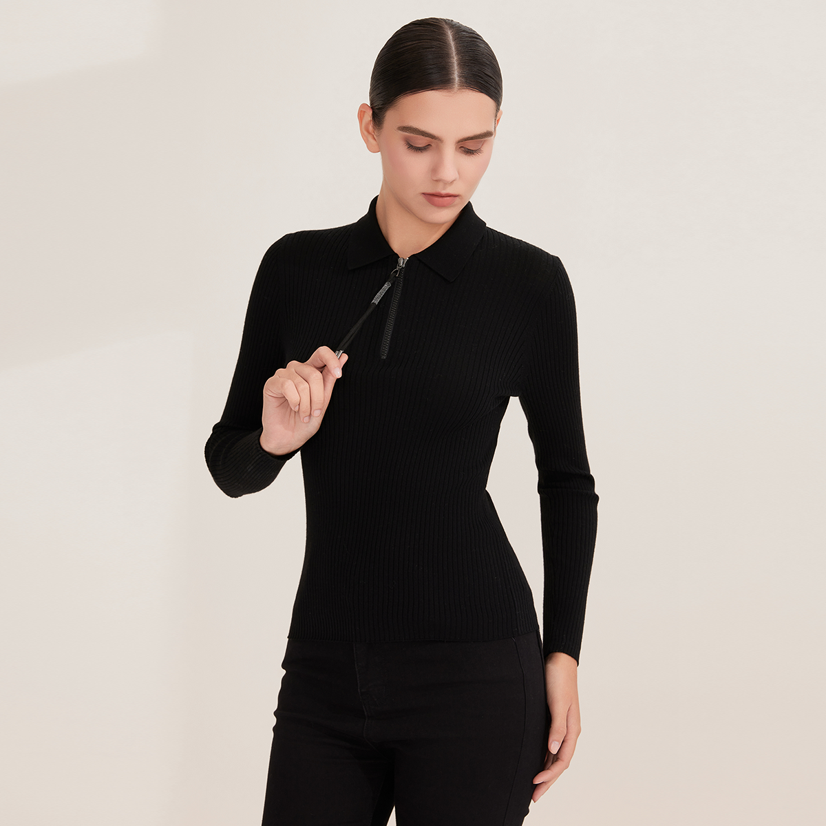BY4521226 Women's 100% Wool Ri - مراجعة Women'S Fashion Quarter Zip وسعره