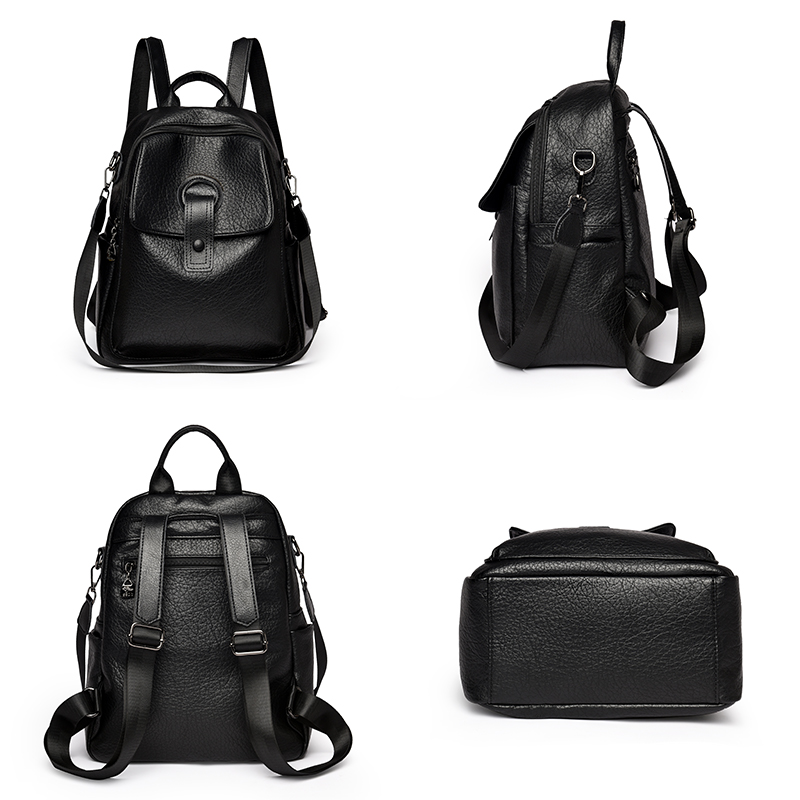 Fashion Women's Black Backpack - مراجعة Women'S Fashion In 1920 وسعره