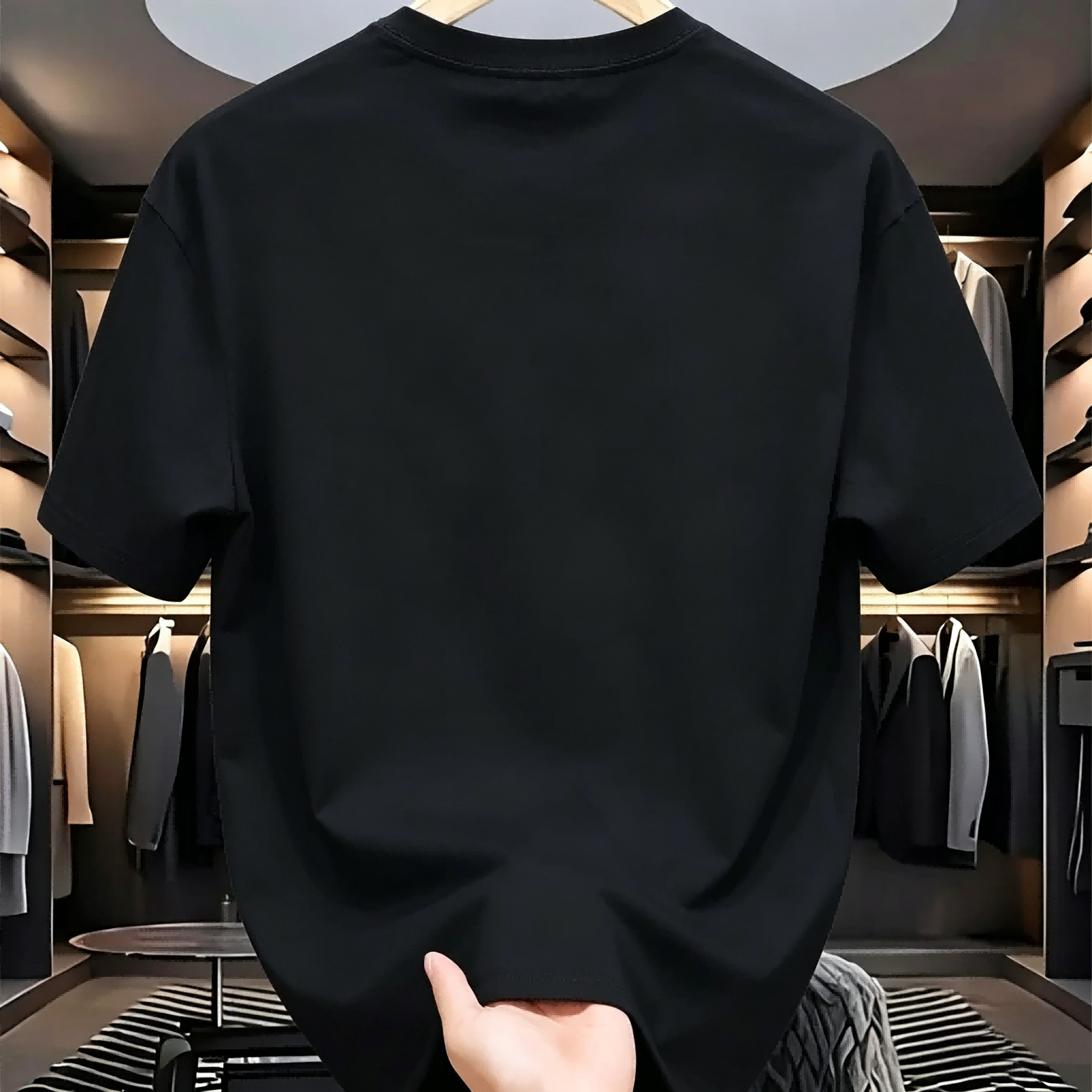 Black Cotton Crew Neck T-Shirt - مراجعة Women'S Fashion Wild West وسعره