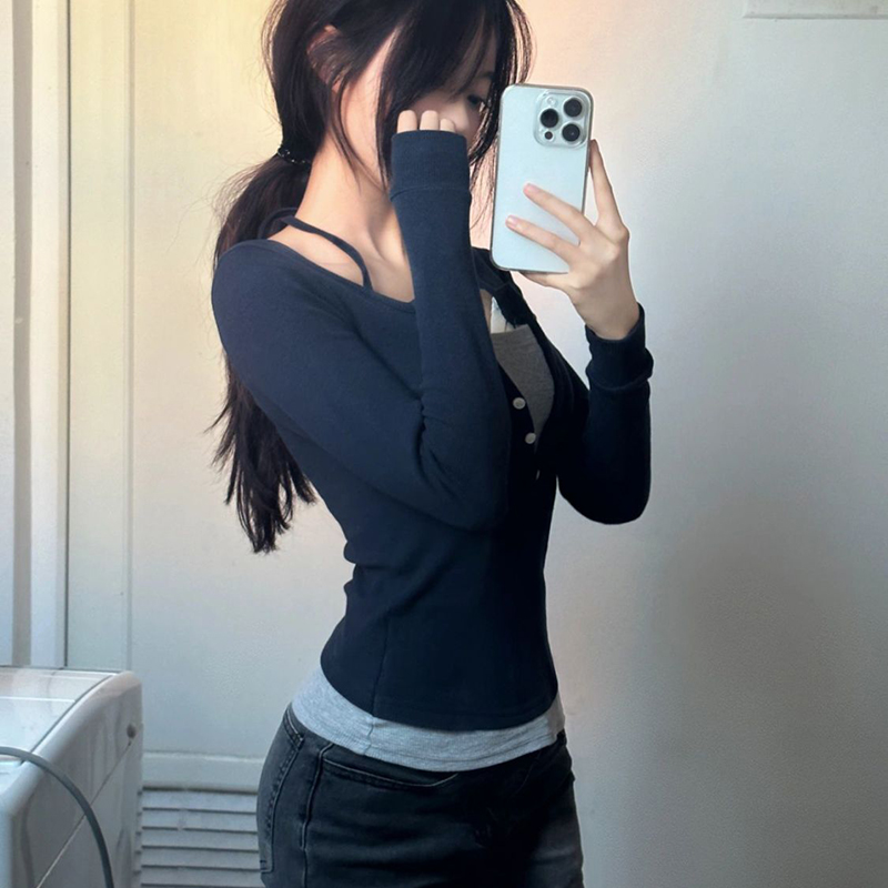 Lucyever Y2K Fake Two Piece T- - مراجعة Women'S Y2K Fashion Aesthetic وسعره