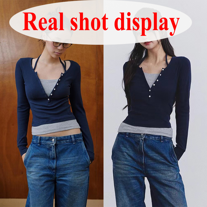 Lucyever Y2K Fake Two Piece T- - مراجعة Women'S Y2K Fashion Aesthetic وسعره