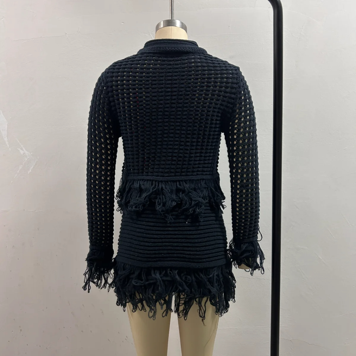 HH Female Vintage Knitted Soli - مراجعة Longline Cardigan Knit وسعره