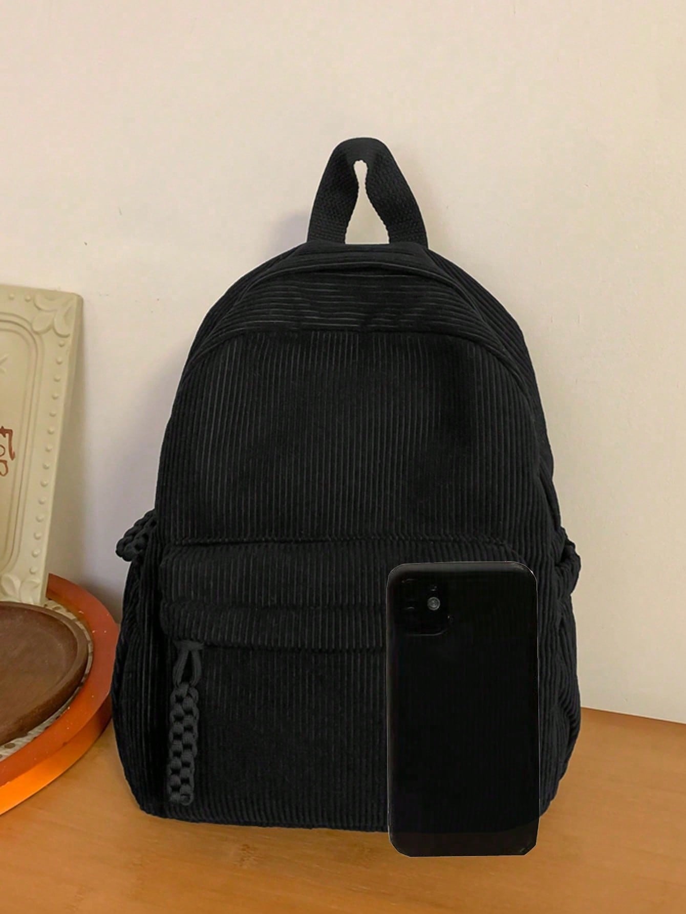 Solid Color Corduroy Fabric Fa - مراجعة Women'S Fashion Backpack وسعره
