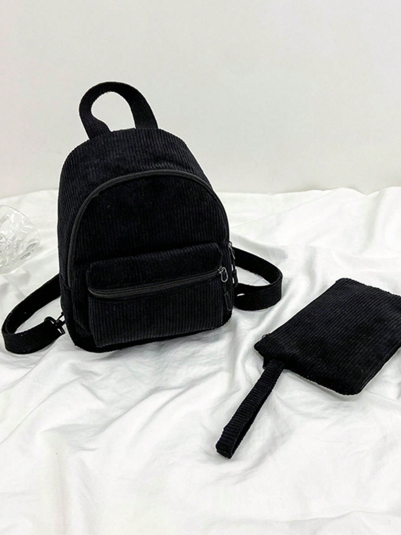 Solid Color Corduroy Fabric Fa - مراجعة Women'S Fashion Backpack وسعره