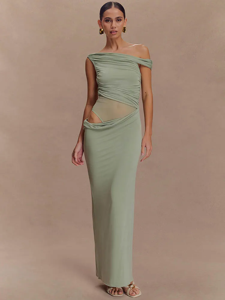 One Shoulder Slinky Sexy Maxi  - مراجعة Women'S Fashion In 1920 وسعره