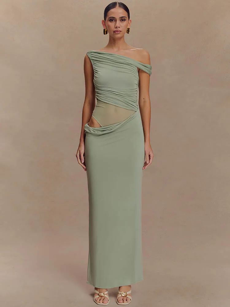 One Shoulder Slinky Sexy Maxi  - مراجعة Women'S Fashion In 1920 وسعره