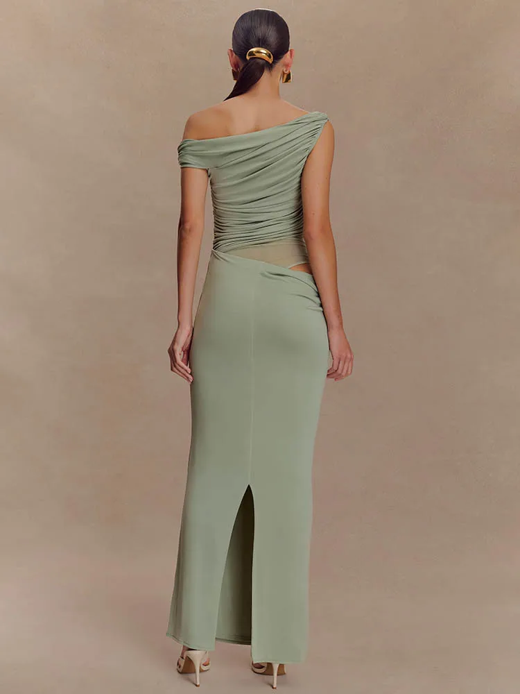 One Shoulder Slinky Sexy Maxi  - مراجعة Women'S Fashion In 1920 وسعره