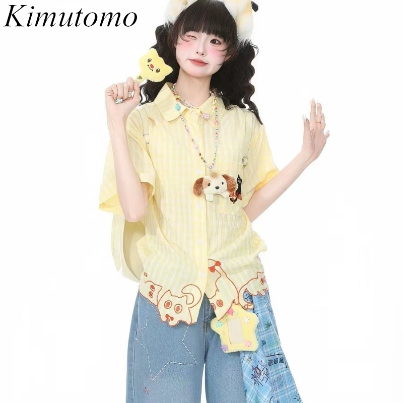 Kimutomo Shirts Women Embroide - مراجعة Women'S Y2K Fashion Aesthetic وسعره