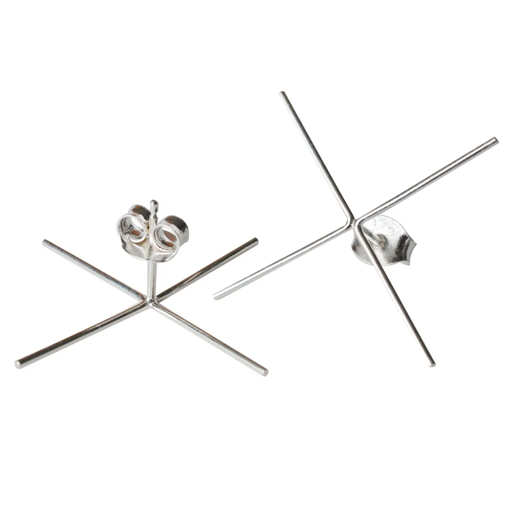Solid 925 Sterling Silver Stud - مراجعة Women'S Fashion Earrings وسعره