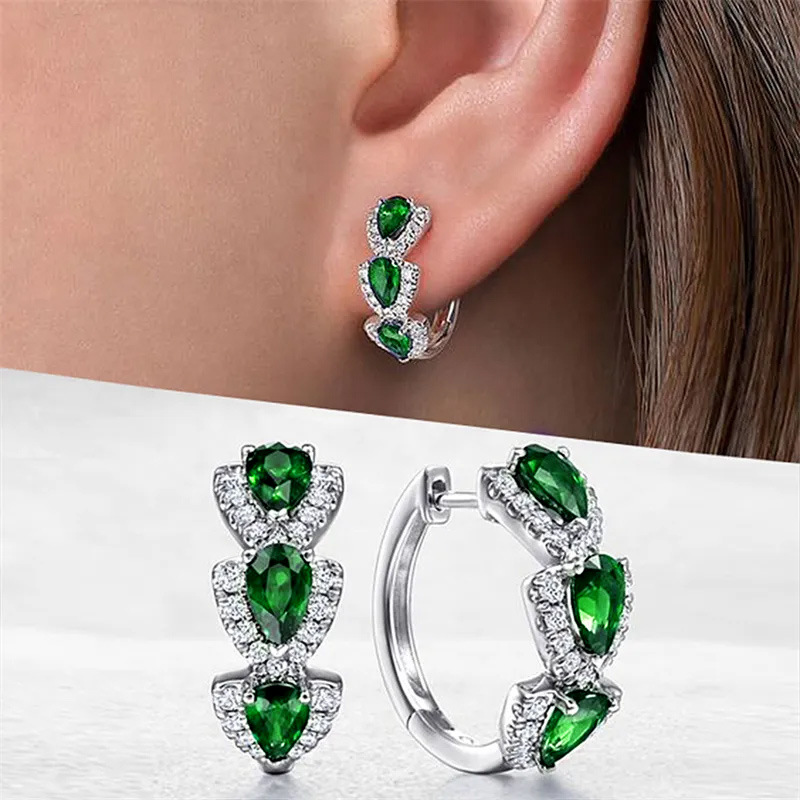 New Klein Blue Zircon Hoop Ear - مراجعة Women'S Fashion Magazines وسعره