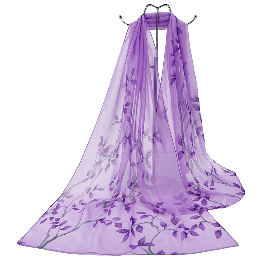 Leaf Print Silk-like Chiffon S - مراجعة Printed Wrap Skirt وسعره