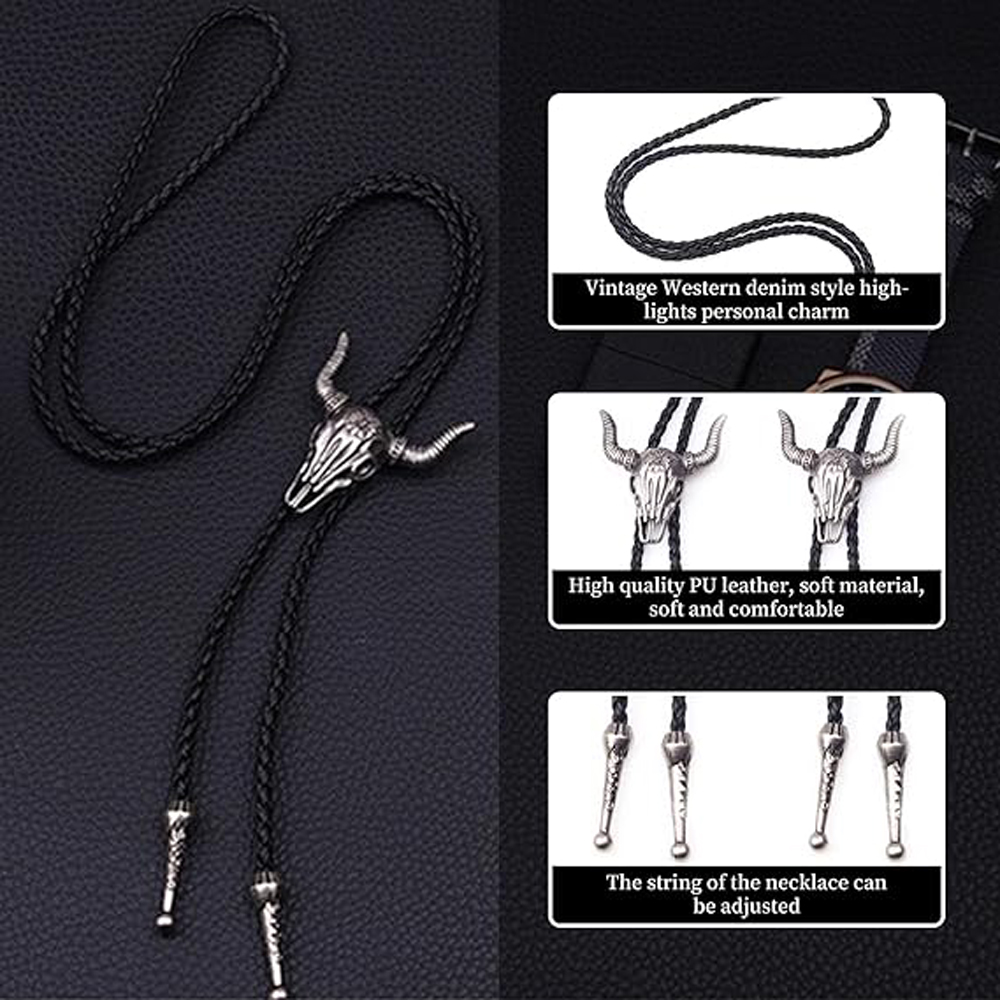 Mens Leather Necklace, Adjusta - مراجعة Women'S Fashion Wild West وسعره