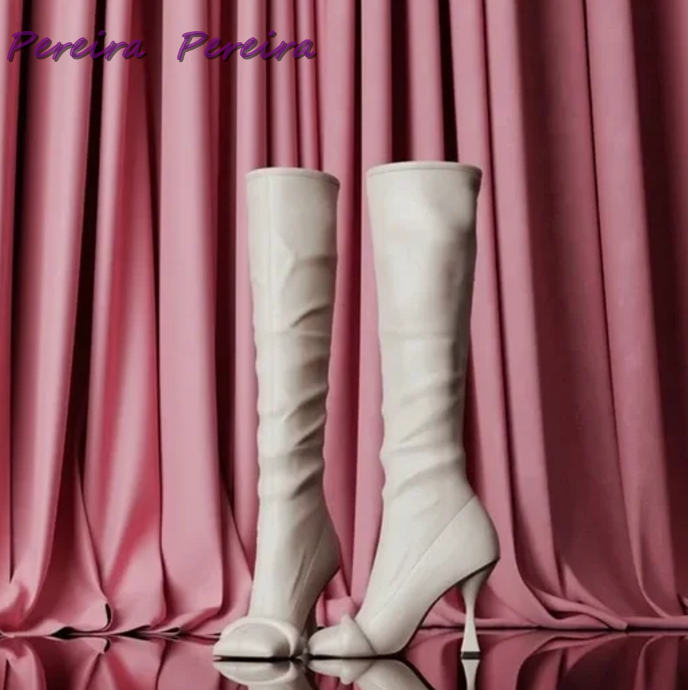 Solid Strange Style Knee-High  - مراجعة Women Fashion Show وسعره