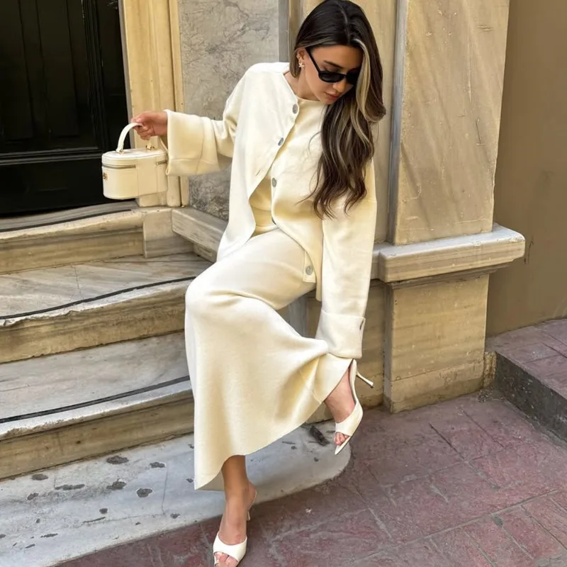Talenza 3 Piece Dress Sets Cas - مراجعة Longline Cardigan Knit وسعره