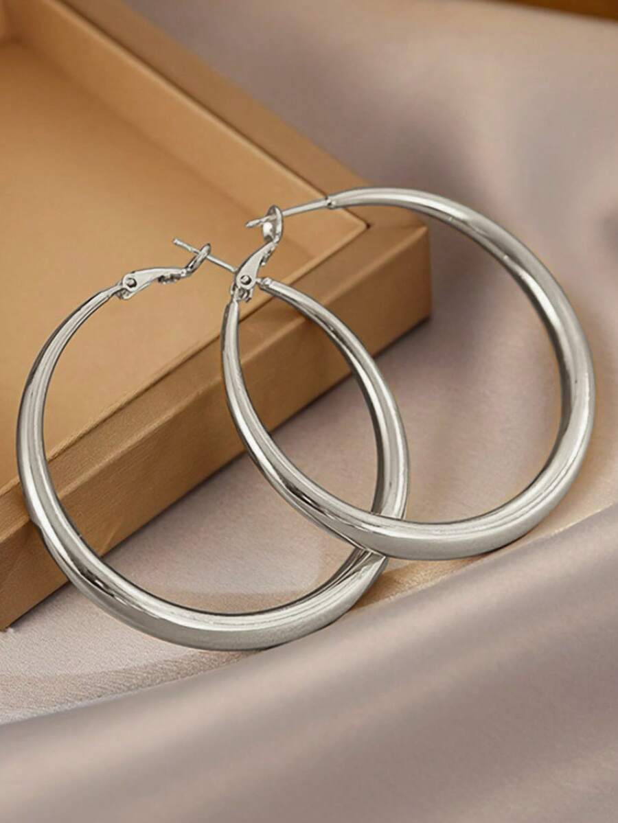 Shiny Gold Tone Y2K Minimalist - مراجعة Women'S Fashion Earrings وسعره