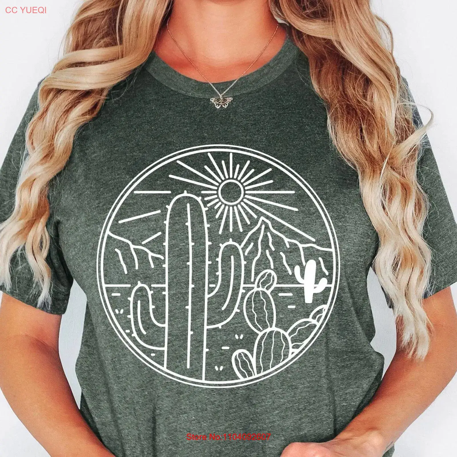DeserT T Shirt Cactus Plants A - مراجعة Women'S Fashion Wild West وسعره