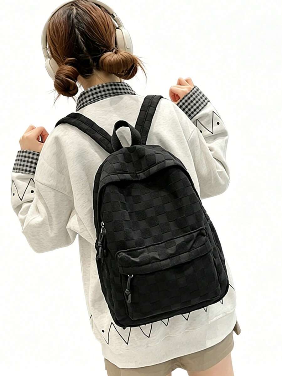 Womens Patchwork Plaid Faux Fu - مراجعة Women'S Fashion Backpack وسعره