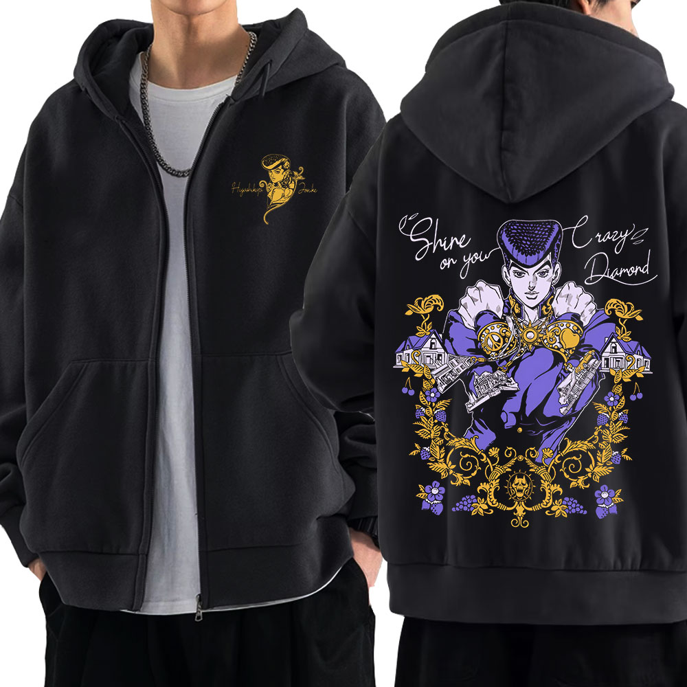 Anime Jojo Bizarre Adventure Z - مراجعة Women'S Fashion Zip Hoodie وسعره