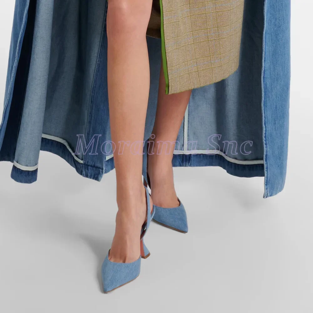 Denim Pointed Toe Sandals Wine - مراجعة Women'S Fashion For Summer 2025 وسعره