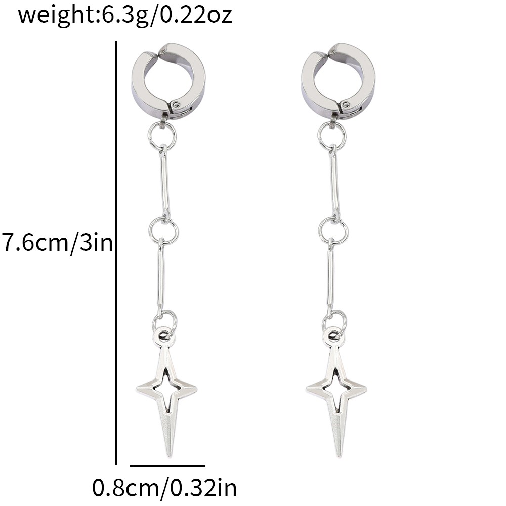 Gothic Jewelry Cross Star Drop - مراجعة Women'S Fashion Earrings وسعره