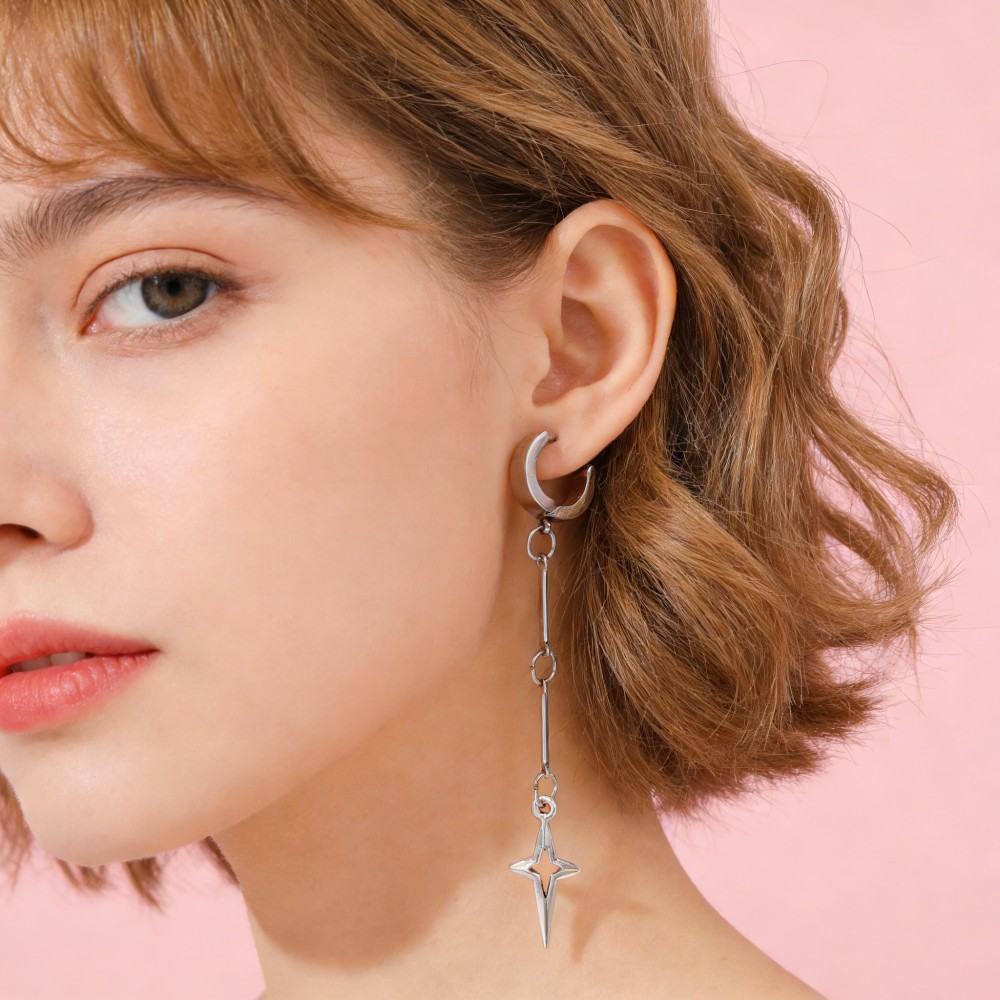 Gothic Jewelry Cross Star Drop - مراجعة Women'S Fashion Earrings وسعره