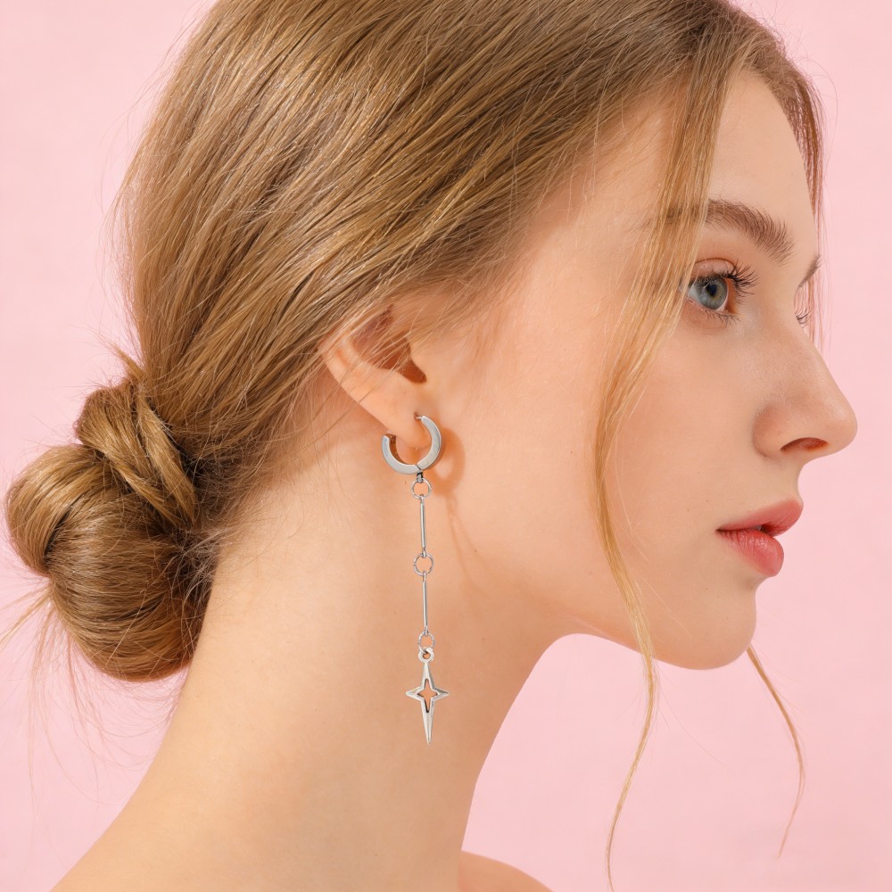 Gothic Jewelry Cross Star Drop - مراجعة Women'S Fashion Earrings وسعره