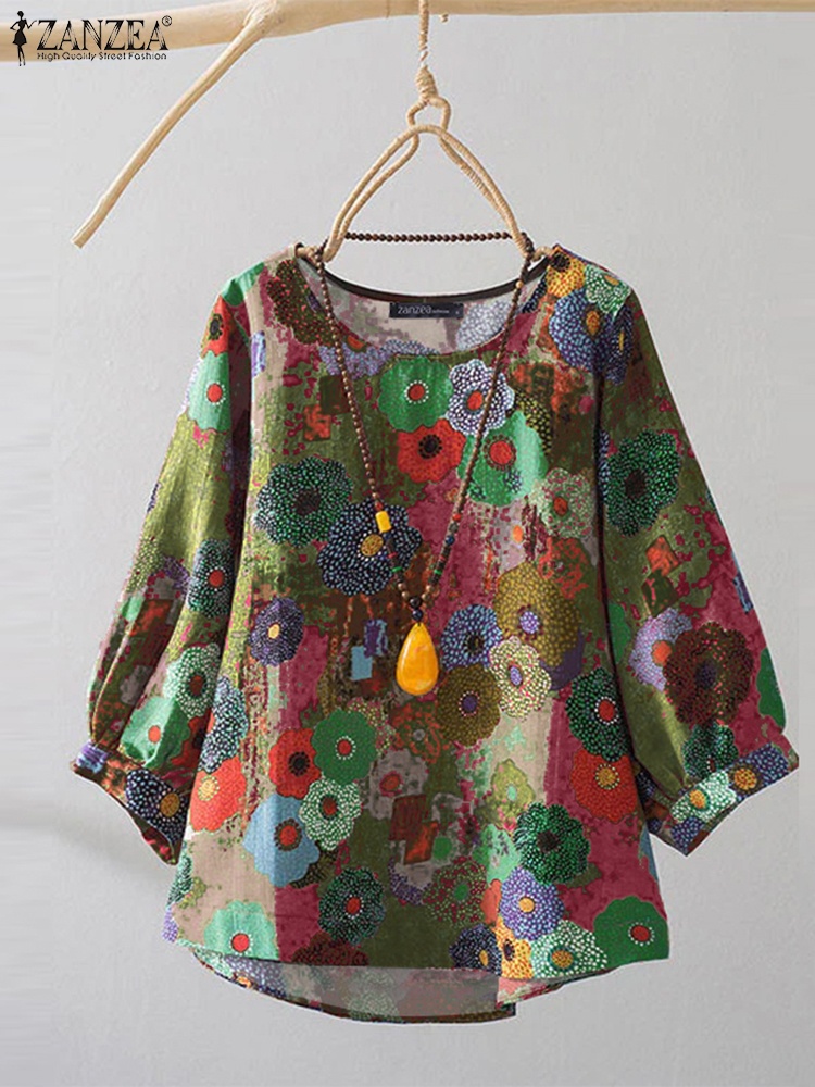 Plus Size Blouses ZANZEA Women - مراجعة Puff Sleeve Blouse وسعره