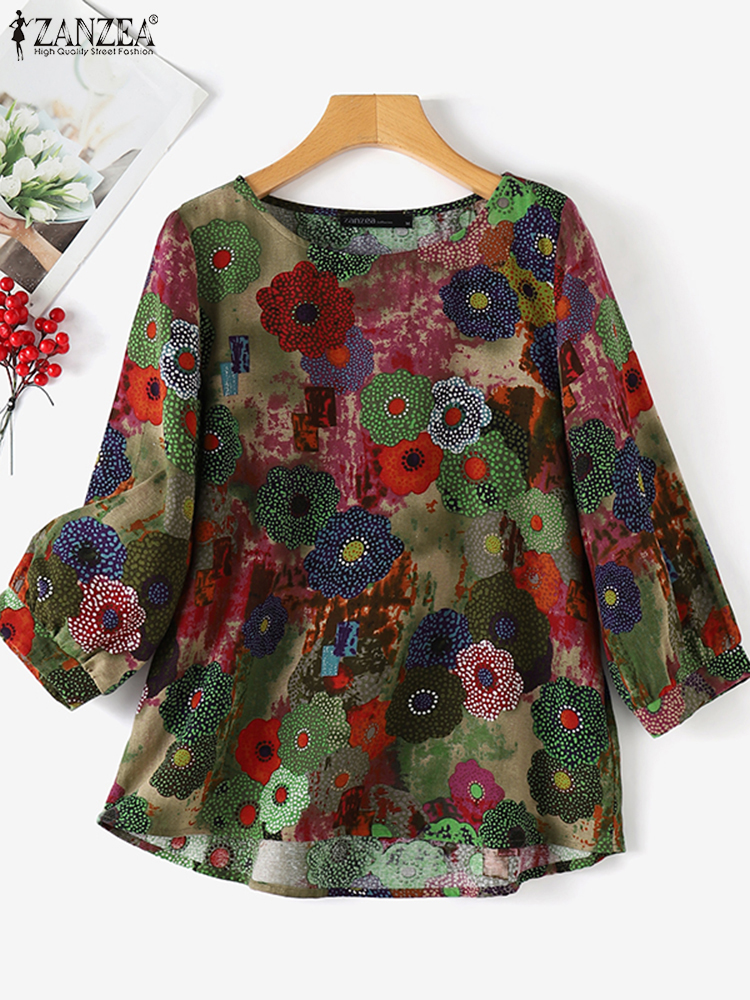 Plus Size Blouses ZANZEA Women - مراجعة Puff Sleeve Blouse وسعره