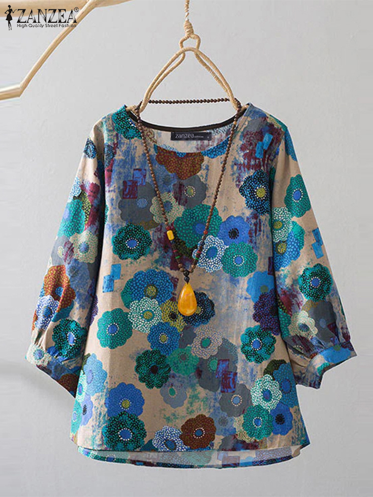Plus Size Blouses ZANZEA Women - مراجعة Puff Sleeve Blouse وسعره