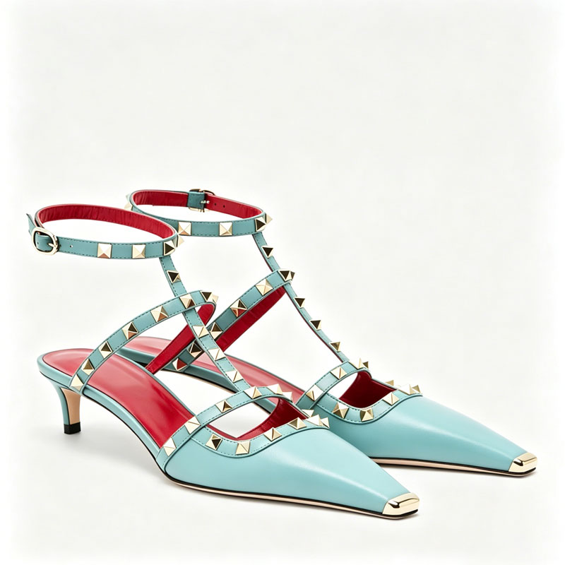 2026 Women's Rivet Low Heel Sq - مراجعة Women Fashion Show وسعره