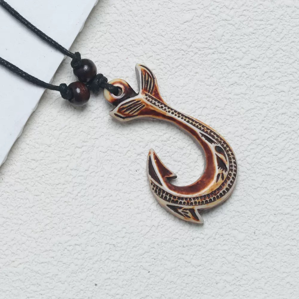 NZ Maori Fish Hook Charm Neckl - مراجعة Women Fashion Nz وسعره