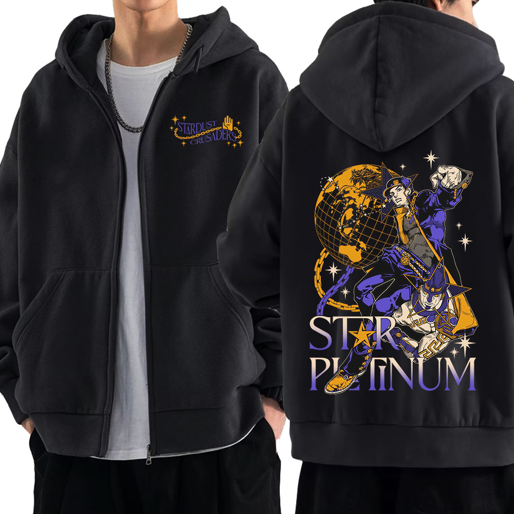 Anime Jojo Bizarre Adventure Z - مراجعة Women'S Fashion Zip Hoodie وسعره