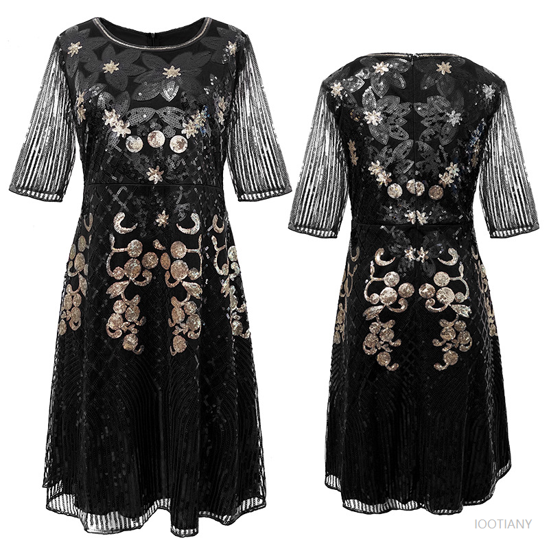 1920 Vintage Mid Sleeve Dress  - مراجعة Women'S Fashion In 1920 وسعره