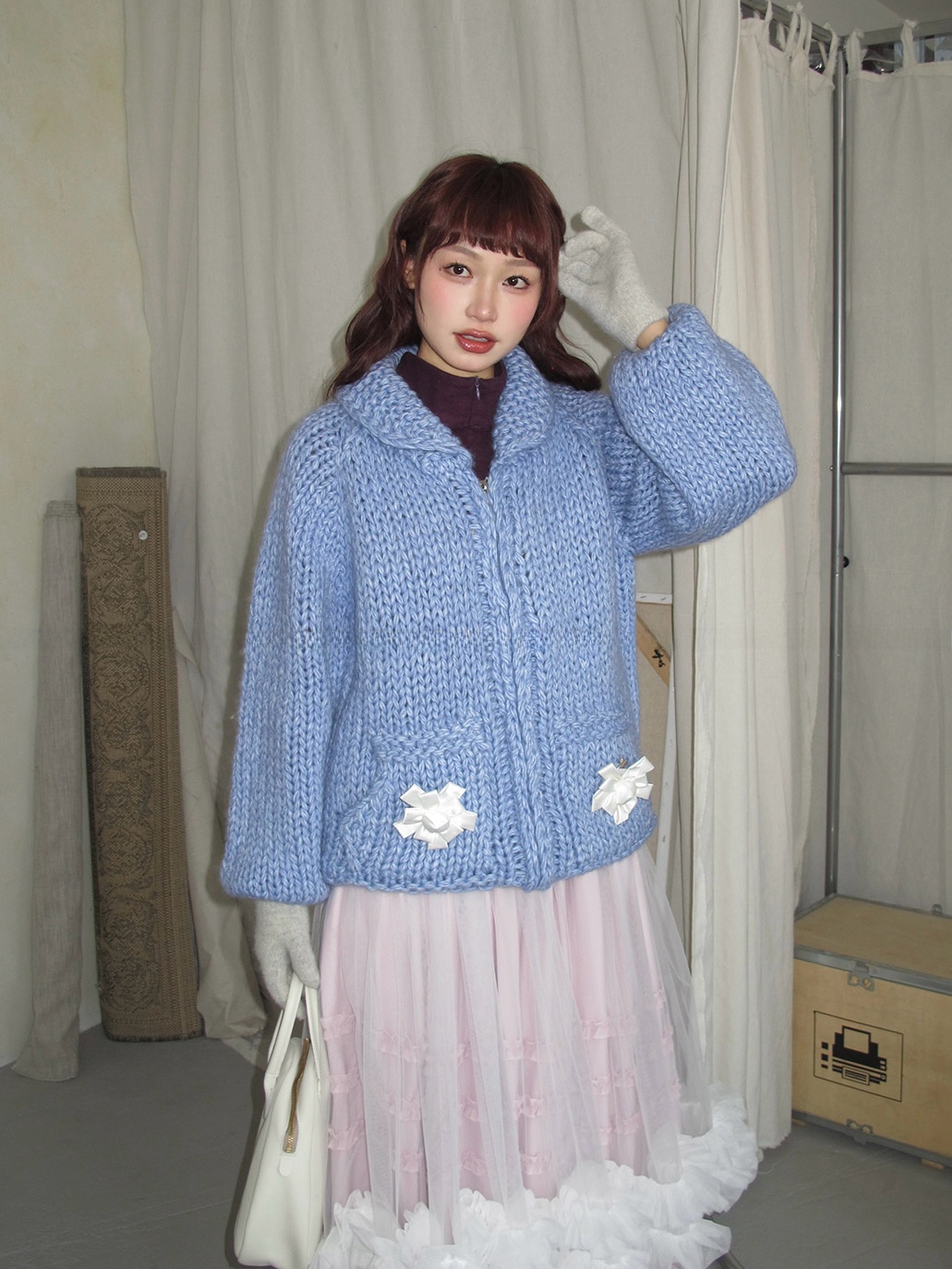 Korean Style Lazy Feel Handmad - مراجعة Longline Cardigan Knit وسعره