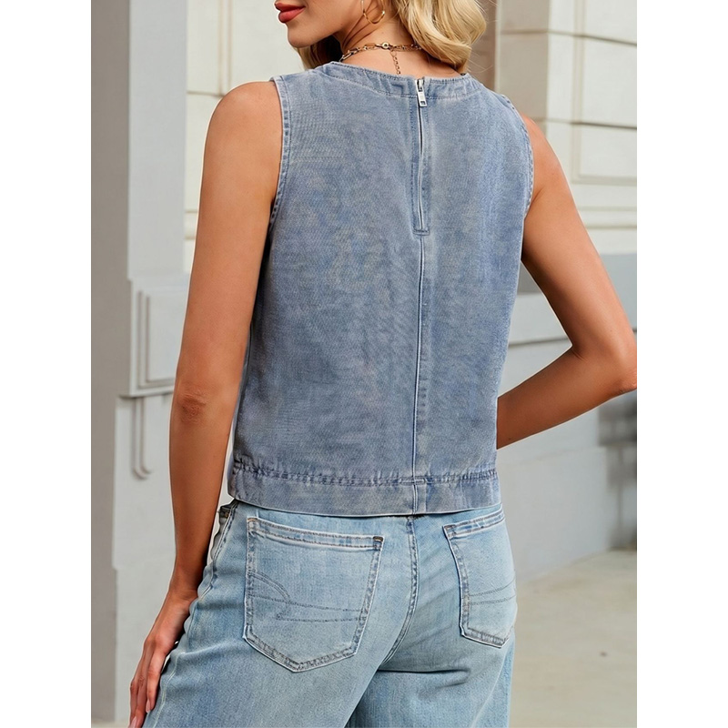 Benuynffy Casual Round Neck De - مراجعة Women'S Fashion Vest Tops وسعره