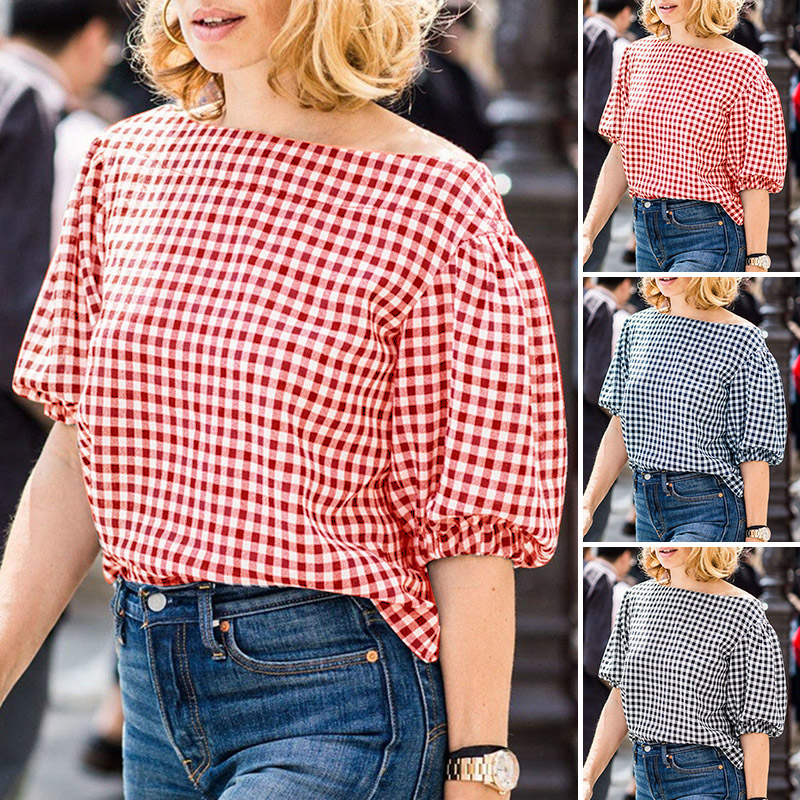Plus Size 5XL VONDA Summer Wom - مراجعة Puff Sleeve Blouse وسعره