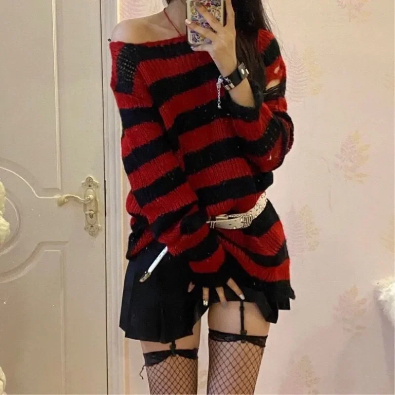 Pullovers Women Retro Loose Sw - مراجعة Women'S Y2K Fashion Aesthetic وسعره