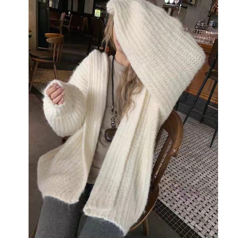 Chunky Knit Open Front Hooded  - مراجعة Longline Cardigan Knit وسعره