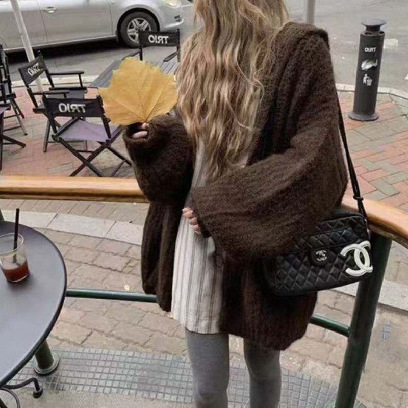 Chunky Knit Open Front Hooded  - مراجعة Longline Cardigan Knit وسعره
